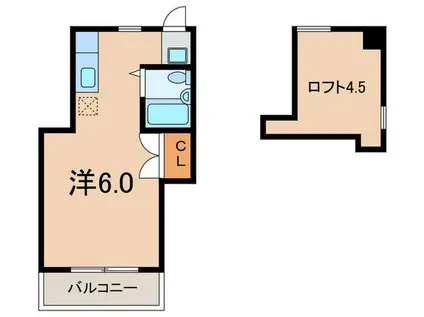 上用賀アーバンハイム(ワンルーム/2階)の間取り写真