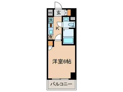 コンフォリア春日富坂(1K/2階)の間取り写真