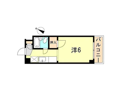 ドゥエルミユキ(1K/2階)の間取り写真