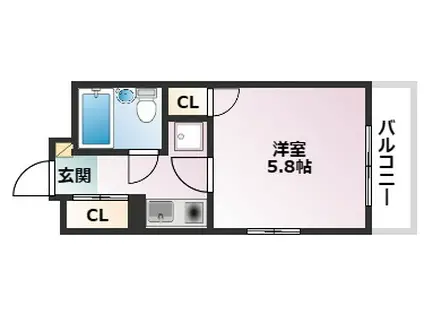 藤和シティコープ本山(1K/4階)の間取り写真