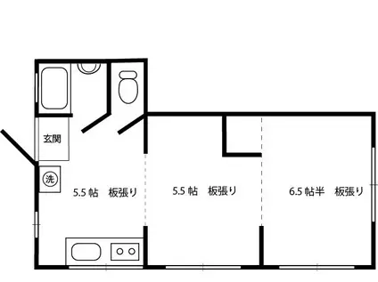 U.S.APARTMENT(3K/1階)の間取り写真