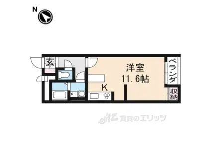 レオネクスト玉水(1K/2階)の間取り写真