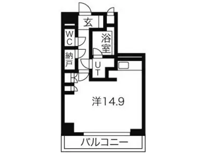 アーデン春岡(ワンルーム/5階)の間取り写真