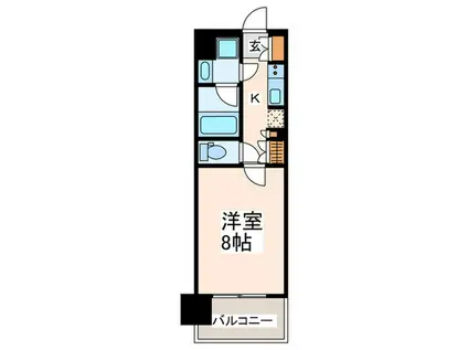 セントラルプレイス新宿御苑(1K/5階)の間取り写真