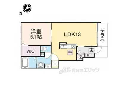 ジュネス・ドミール2(1LDK/1階)の間取り写真