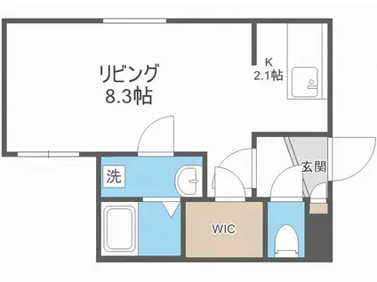 クレストII(1K/4階)の間取り写真