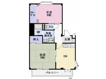 ソリトンハウス(2DK/2階)の間取り写真