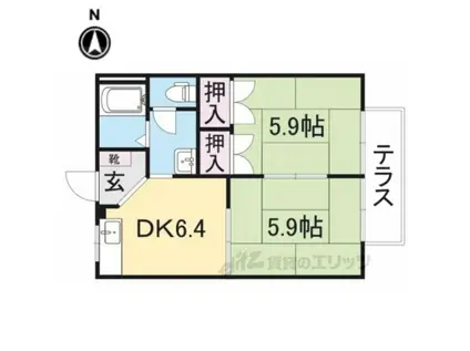 SEPHIRA TOYO(2DK/1階)の間取り写真