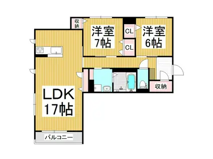 MASTTOWNグランテージ(2LDK/1階)の間取り写真