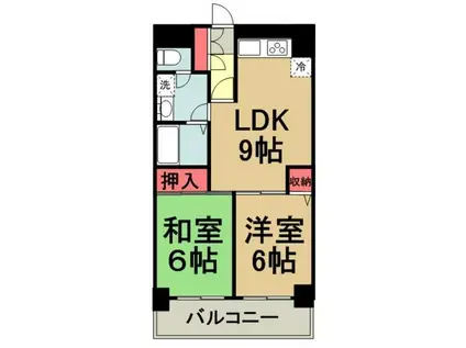 センチュリーハイツ赤羽西(2LDK/2階)の間取り写真