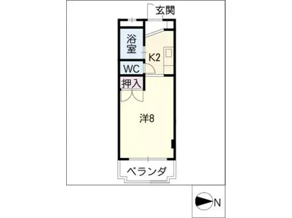 シャルマン シェソワ(1K/3階)の間取り写真