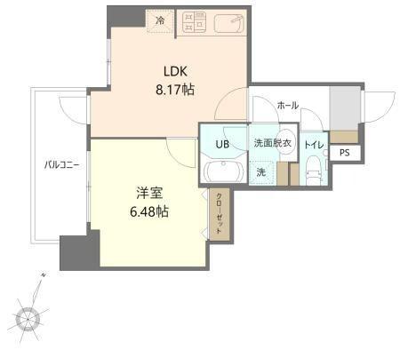 HOPE CITY秋葉原(1LDK/6階)の間取り写真