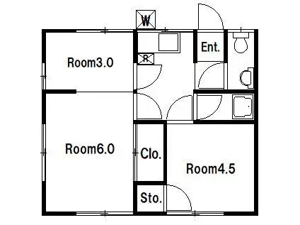 宮崎アパート1(3K/2階)の間取り写真
