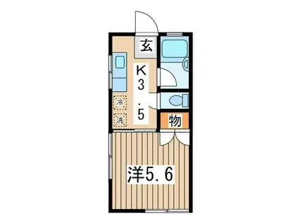ハイツアベカワ(1K/1階)の間取り写真