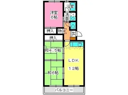 レークサイドパーク(3LDK/4階)の間取り写真