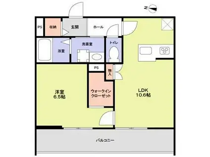 スリジェ(1LDK/2階)の間取り写真