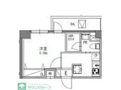 S-RESIDENCE行徳(1K/4階)の間取り写真