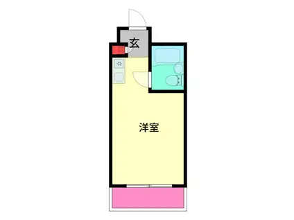 マリオン平山城址(ワンルーム/1階)の間取り写真