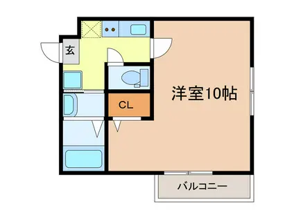 アークリード石山寺(1K/2階)の間取り写真