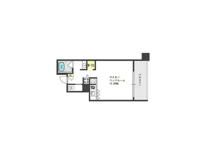 ザ タワー大阪レジデンス(ワンルーム/5階)の間取り写真