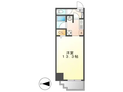 SUN STATE 上飯田(ワンルーム/2階)の間取り写真