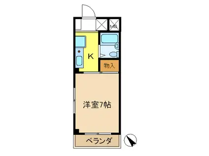 星の宮プラザ(1K/3階)の間取り写真