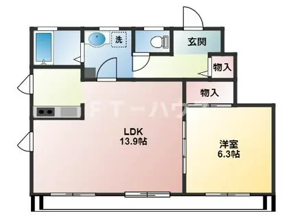 LEON(1LDK/1階)の間取り写真