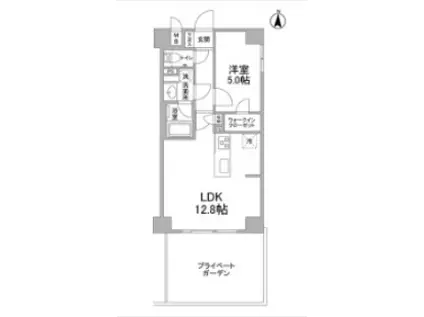 AZUL菊川 アスール菊川(1LDK/1階)の間取り写真