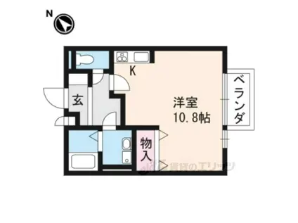 リヴェール(ワンルーム/1階)の間取り写真