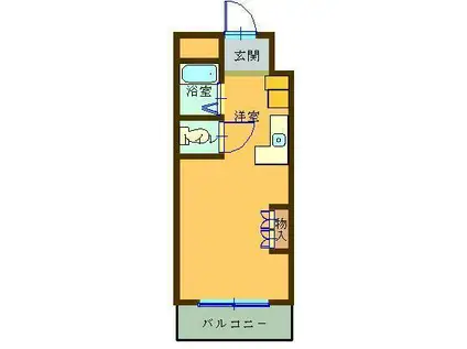 グレース満喜(ワンルーム/3階)の間取り写真