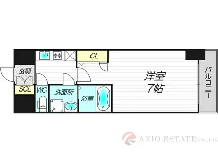 ライジングメゾン新大阪サウス(1K/4階)の間取り写真