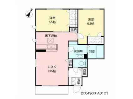 シャーメゾン須屋IIA(2LDK/1階)の間取り写真