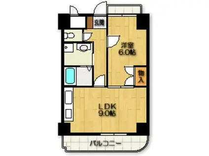 セラヴィ千種(1LDK/4階)の間取り写真