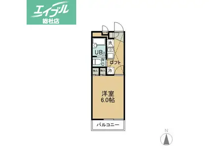 レーベンハイム中庄(1K/3階)の間取り写真