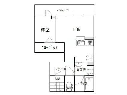 セリシエール陣内(1LDK/1階)の間取り写真