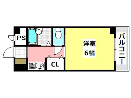 シロハイヌ(1K/2階)の間取り写真