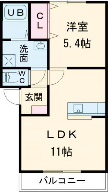 サクラーレ(1LDK/2階)の間取り写真