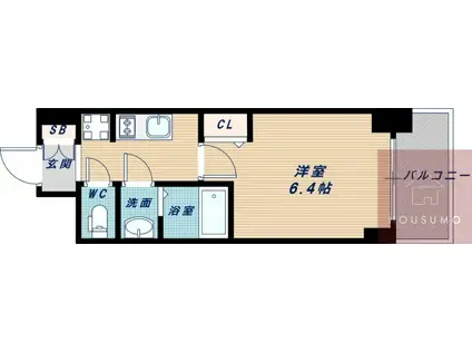 プレサンス新大阪ジェイズ(1K/10階)の間取り写真