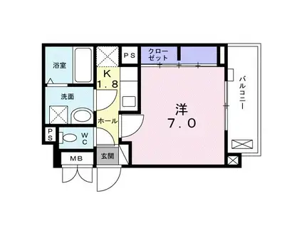 メゾン エスポワール(1K/3階)の間取り写真