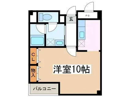 サームスコマツ(ワンルーム/2階)の間取り写真