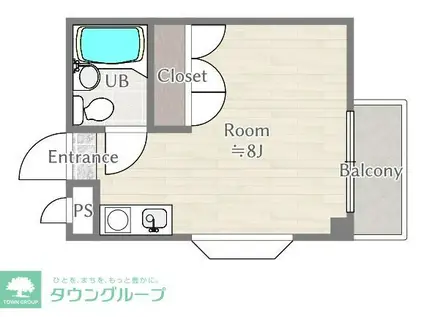 狭山グリーンハイツ(ワンルーム/3階)の間取り写真