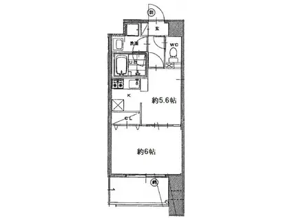 S-FORT八王子南(1DK/2階)の間取り写真