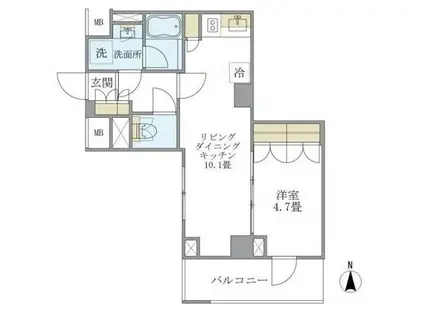 BRILLIA IST 北沢(1LDK/2階)の間取り写真