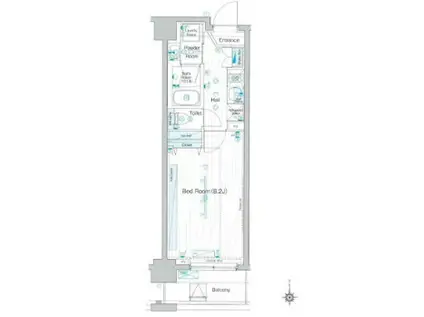 フュージョナル菊川(1K/6階)の間取り写真