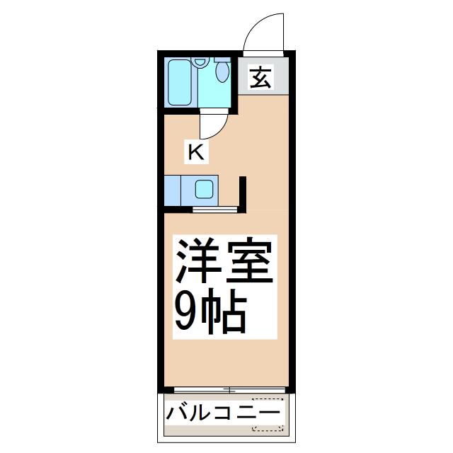NEW STYLE 観音坂(ワンルーム/4階)の間取り写真