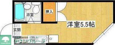 ハイツTBS(ワンルーム/2階)の間取り写真