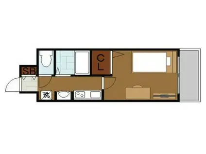 エステムコート新大阪VIエキスプレイス(1K/2階)の間取り写真