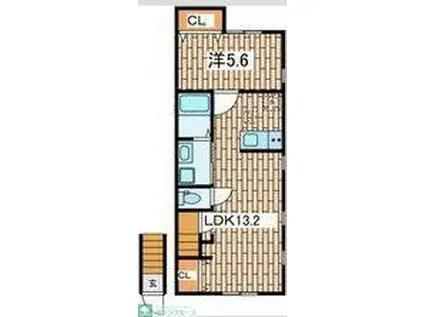 グランノワール鎌倉玉縄(1LDK/2階)の間取り写真