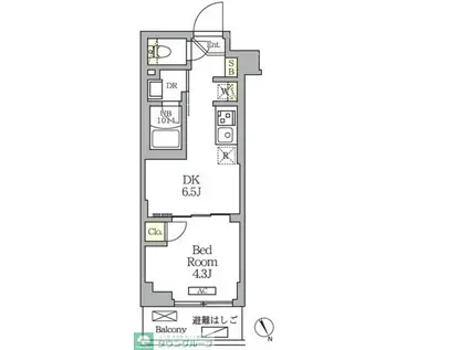 クラリティア馬込(1DK/2階)の間取り写真