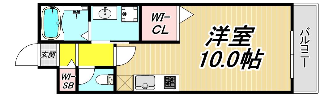 ABCDマンション南塚口(ワンルーム/3階)の間取り写真